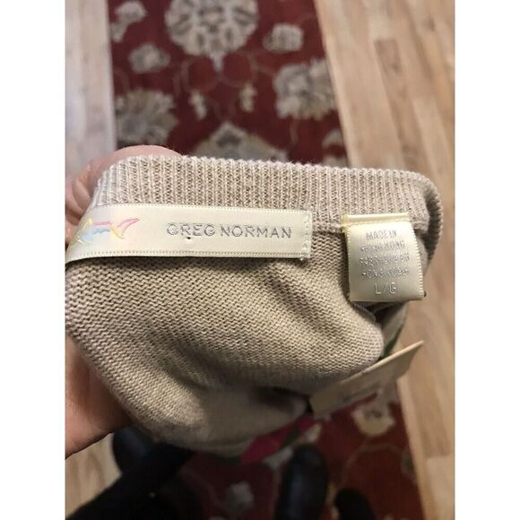 Greg Norman Women Collection Large Cotton Argyle Sweater Button Front NWT - Picture 8 of 8